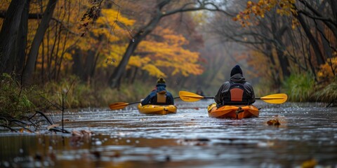 Fall Foliage River Restoration, generative ai