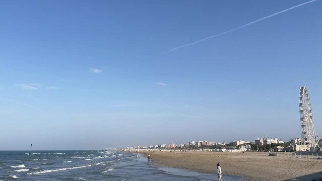 Panoramic view on Rimini seaside