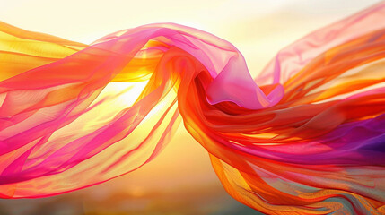 Ethereal Elegance: A Whimsical Dance of a Scarf in the Breeze