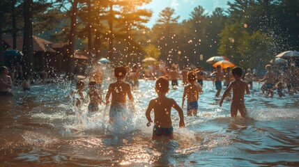 Children Playing in the Water