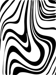 Colorful stripes wave composition, business template - geometric abstract background, swirl lines on transparent, png