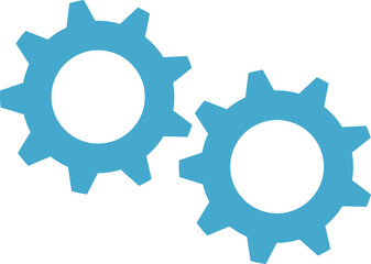 flat clock cogwheels isolated on transparent, png. Mechanism Industrial Concept. for industrial, technical, mechanical design.