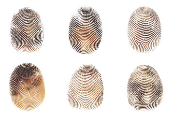 Fingerprint or thumbprint set isolated