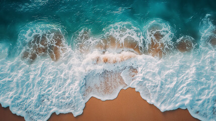 waves on the beach , blue sea 