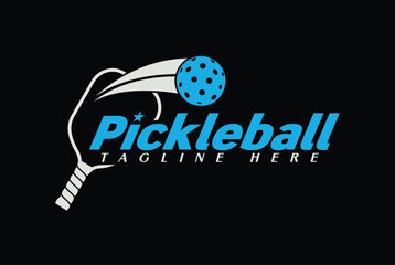 pickleball logo vector graphic for any business especially for sport team, club, community.