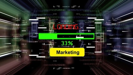 Fototapeta premium Marketing loading progress bar on the screen