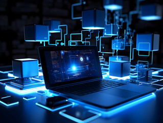 Internet and data mining technology, Acceleration of digital and Internet processes, Abstract technology chip processor background, Communication technology for internet business.