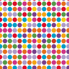 Background pattern, Polka dots, Bright and cheerful colors, seamless and playful, simple and fun, retro and classic design, bold and vibrant, lively and energetic, whimsical and lighthearted