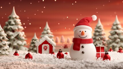 Fototapeta premium Merry Christmas and happy new year. Christmas holiday background illustration