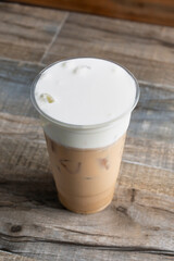 A view of a seasalt coffee drink.