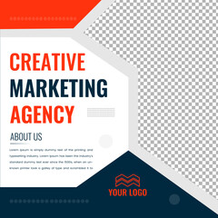 Social media post template with Stylish and modern design template