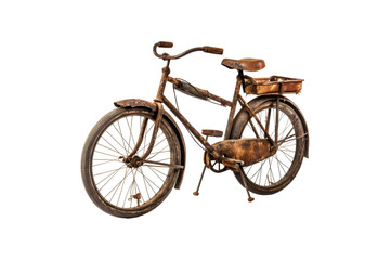 Rusted Bicycle (PNG) isolated on transparent background