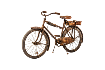 Rusted Bicycle (PNG) isolated on transparent background