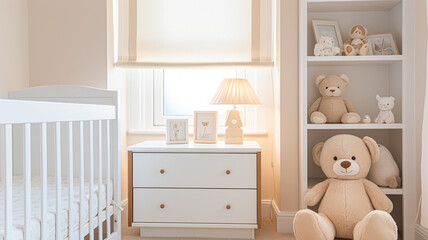 Baby room decor and interior design inspiration in beautiful English countryside style cottage