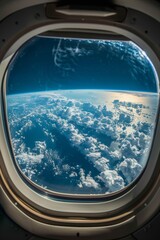 View of Earth from a spacecraft window
