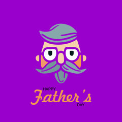 Happy Father's Day Banner and Social Media Post Template Design. Father's Day design with Men Illustration and text. Editable EPS file.