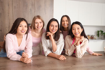 Young women at Hen Party in kitchen