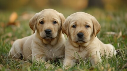 Adorable yellow Labrador puppies