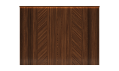 Wooden wall panel isolated on white background

