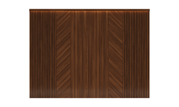 Wooden wall panel isolated on white background
