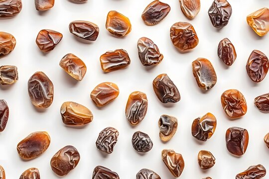 Dates on white surface