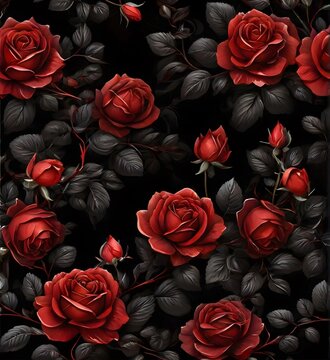 red roses background pattern tumbler wrap