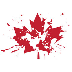 Grunge Canada Maple Leaf VECTOR