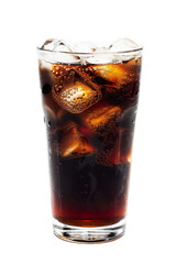 iced tea with condensation on glass, transparent png