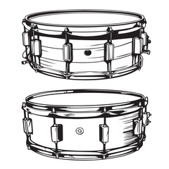 Snare Drum Vector Set