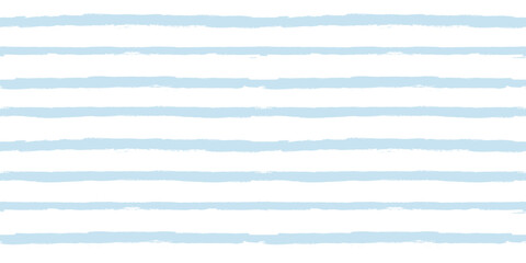 Stripes pattern, watercolor paintbrush lines, summer blue striped seamless vector background, navy brush grunge stripes.