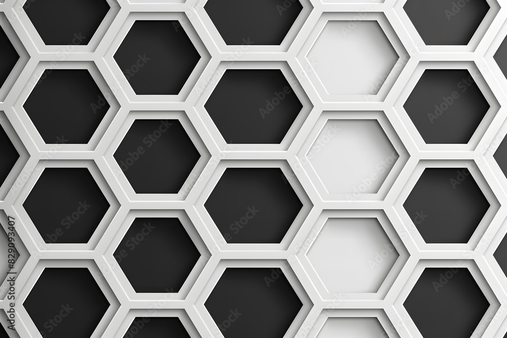 Poster Close-up wall with hexagonal pattern