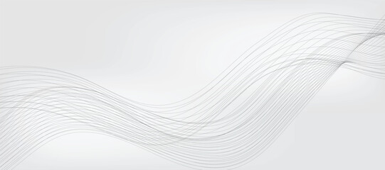 Abstract vector gradient white background with wavy lines.
