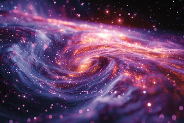 Obraz premium The cosmic ballet of gravitational waves rippling through spacetime, carrying with them the echoes of cataclysmic events across the universe. Concept of gravitational astronomy. Generative Ai.