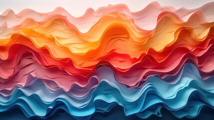 Fototapeta premium Assemble a detailed paper cut color palette that improves design speed