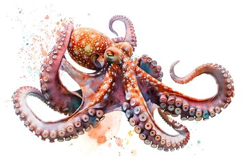 Fototapeta premium Octopus: big head, long tentacles