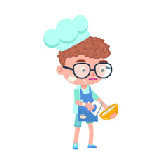 cook, food, character, design, kitchen, cartoon series