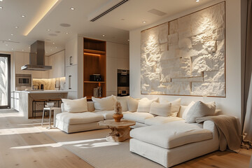 A minimalistic living room interior design