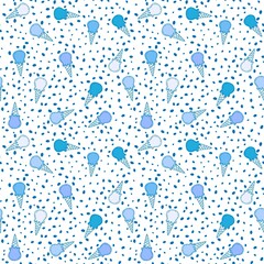 Summer cartoon print seamless ice cream pattern for wrapping paper and fabrics