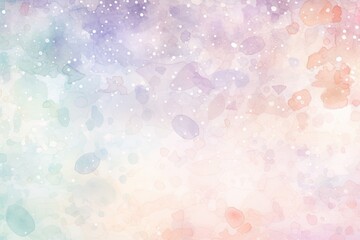 Watercolor cloudy and wavy pastel background, Blank watercolor background with colorful clouds and waves