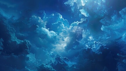 Fototapeta premium Text of a dramatic nature against a blue backdrop