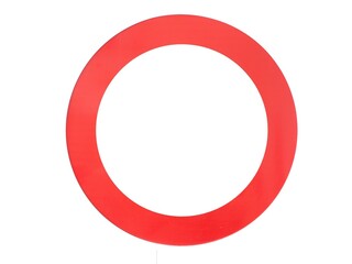 Customizable speed limit traffic sign isolated on a white background. A red circle with space to...