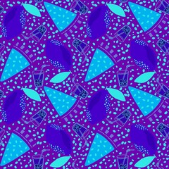 Abstract fruit seamless watermelon and lemon pattern for wrapping paper and kids