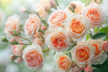 Several pink roses in vase