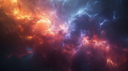 Obraz premium Colorful space galaxy cloud nebula. Stary night cosmos. Universe science astronomy.generative ai