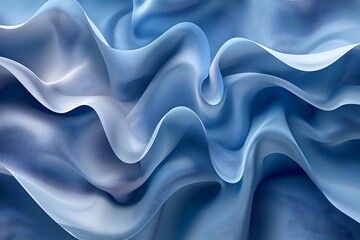 Fototapeta premium A close up of a blue fabric with a very large wave