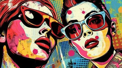 Tableau sur verre  Comic Pop Art. Colorful illustration in pop art retro comic style  © Koplexs-Stock