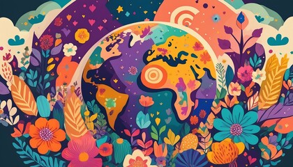 Happy Planet Earth Day concept collage