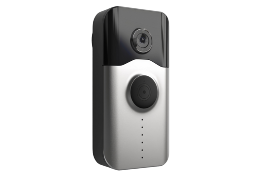 Sleek Smart Doorbell Isolated on Transparent Background