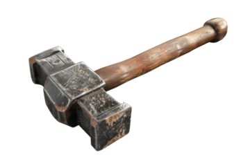 Industrial Hammer Graphic Isolated on Transparent Background