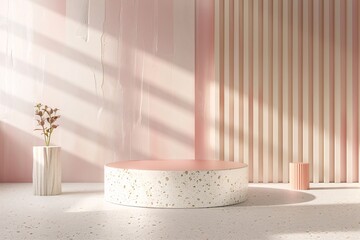 Minimal Pastel Color Product Display Podium